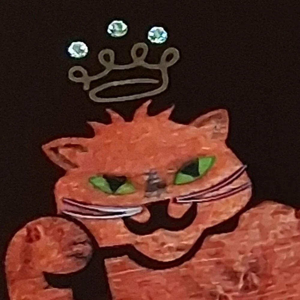 🔥 Couroc of Monterey “King Cat” Cocktail Tray – One Cool Kat! – 10.5”